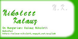 nikolett kalauz business card